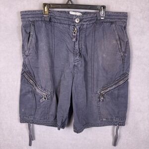 US Military Army Surplus Infantry Cargo Shorts Blue Sz 40 Baggy Y2K Vintage